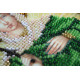 Mini Icon Bead Embroidery Kit on Art Canvas "St. Antonina"