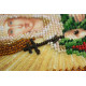 Mini Icon Bead Embroidery Kit on Art Canvas "St. Antonina"