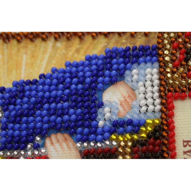 Mini Icon Bead Embroidery Kit on Art Canvas "St. Christina"