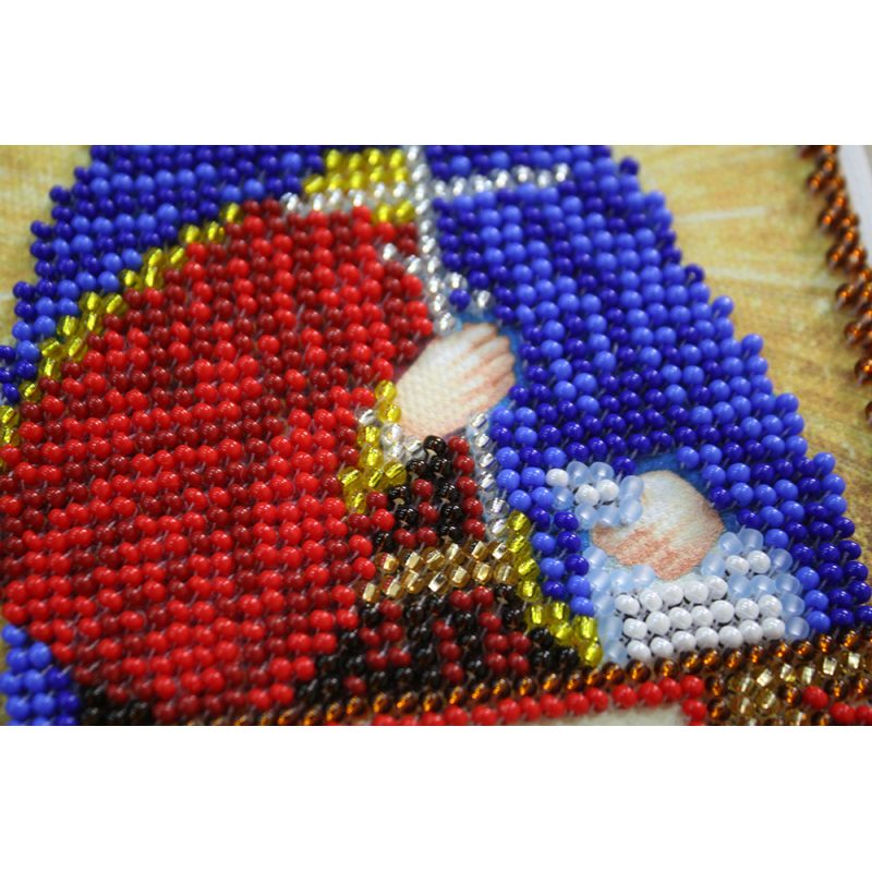 Mini Icon Bead Embroidery Kit on Art Canvas "St. Christina"