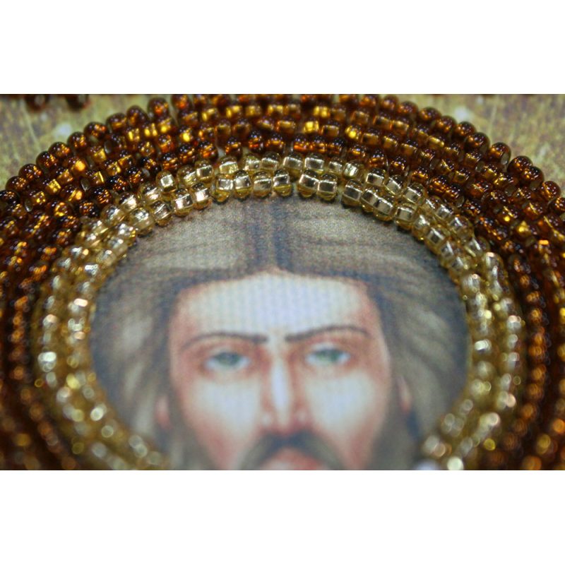 Mini Icon Bead Embroidery Kit on Art Canvas "St. Valentine"