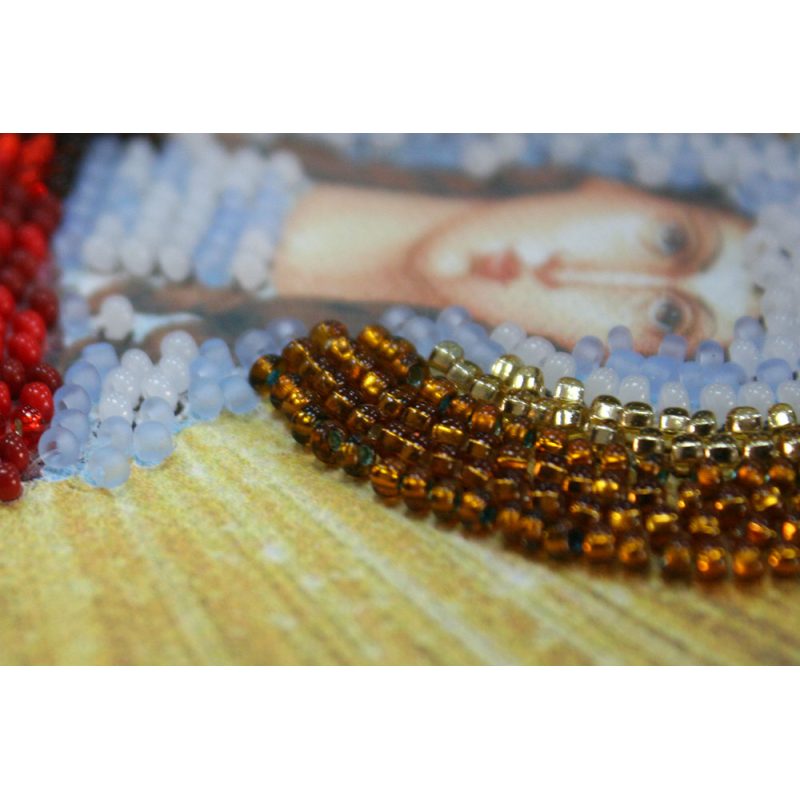 Mini Icon Bead Embroidery Kit on Art Canvas "St. Zoe"