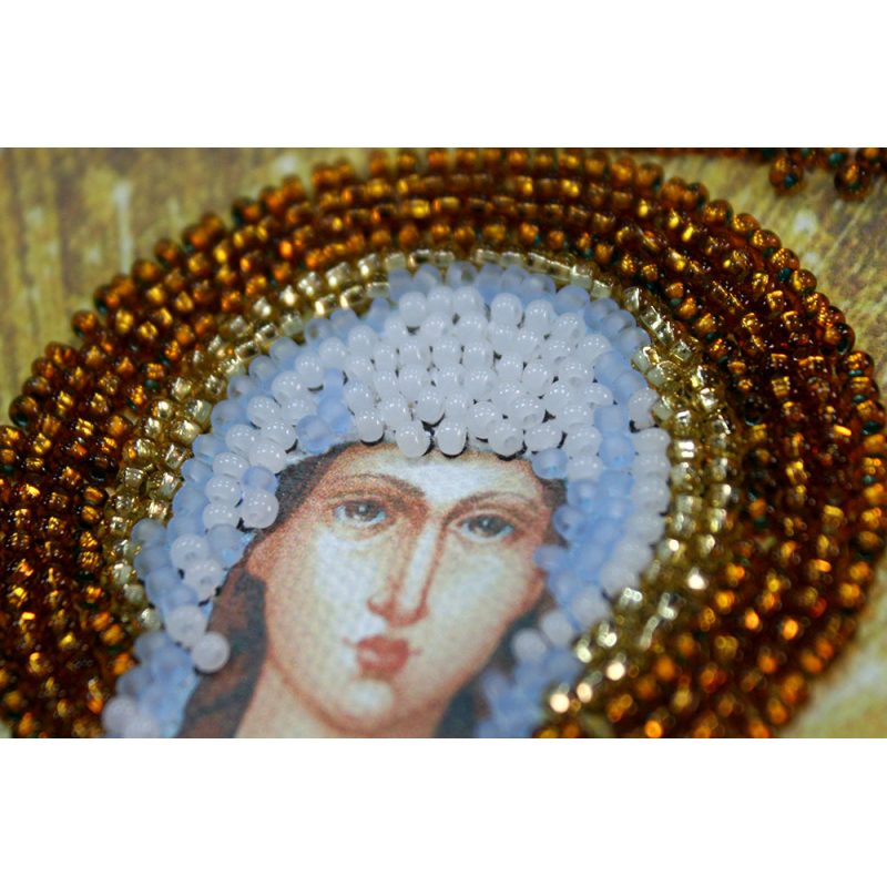 Mini Icon Bead Embroidery Kit on Art Canvas "St. Zoe"