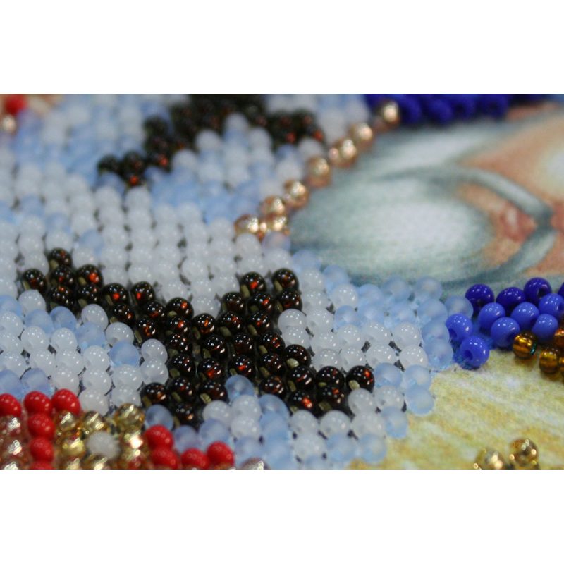 Mini Icon Bead Embroidery Kit on Art Canvas "St. Arseny"