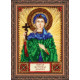 Mini Icon Bead Embroidery Kit on Art Canvas "St. Pelagia"