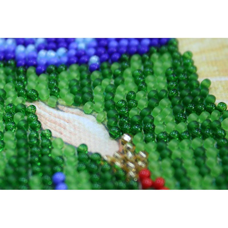 Mini Icon Bead Embroidery Kit on Art Canvas "St. Pelagia"