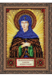 Mini Icon Bead Embroidery Kit on Art Canvas "St. Taisiya"