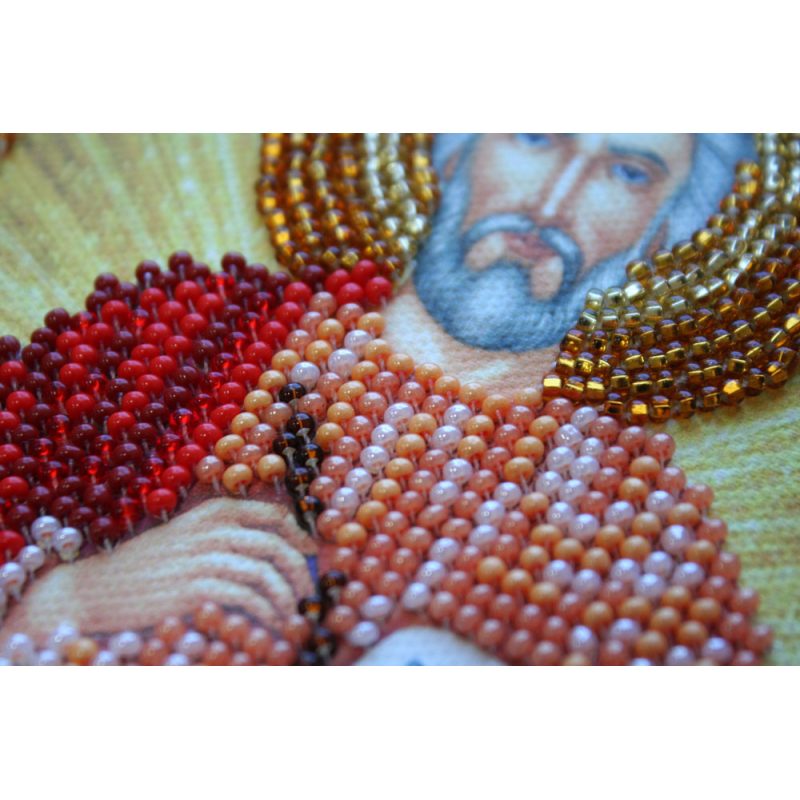 Mini Icon Bead Embroidery Kit on Art Canvas "St. Mark"