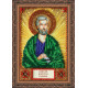 Mini Icon Bead Embroidery Kit on Art Canvas "St. Rodion"