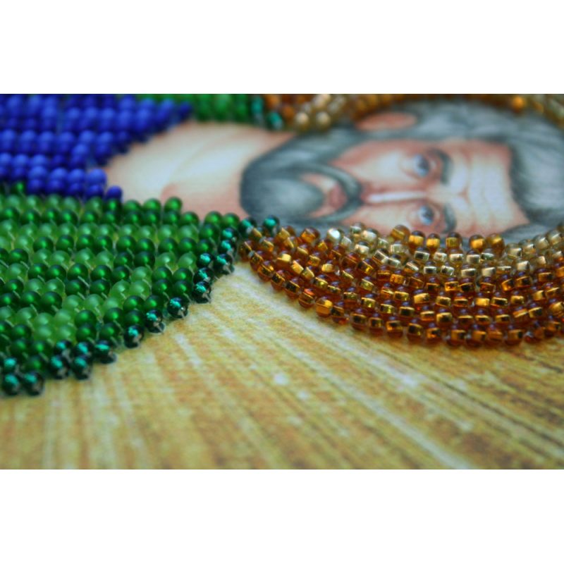 Mini Icon Bead Embroidery Kit on Art Canvas "St. Rodion"