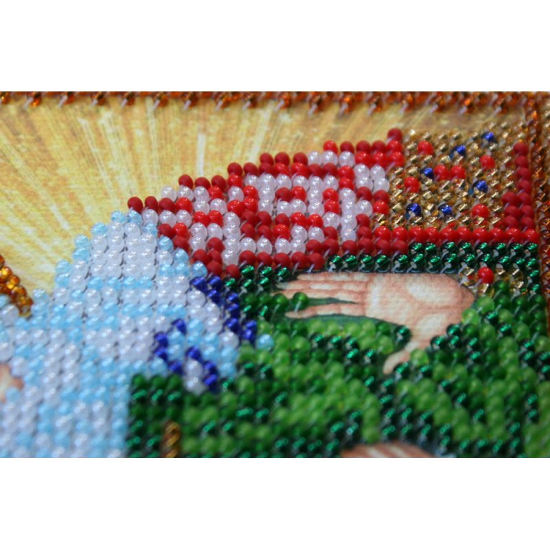 Mini Icon Bead Embroidery Kit on Art Canvas "St. Juliana"