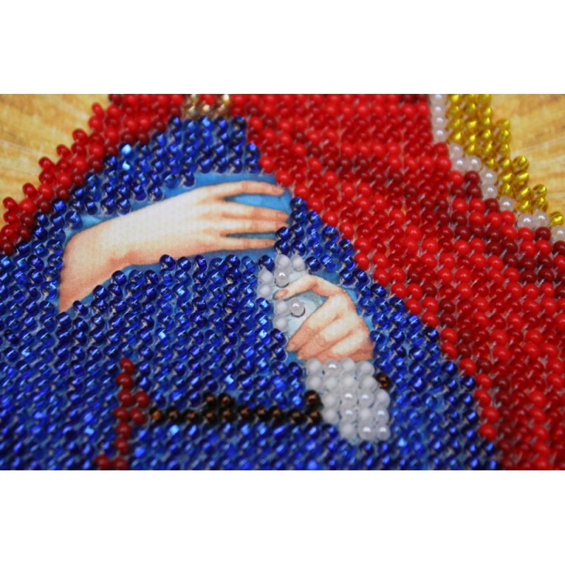 Mini Icon Bead Embroidery Kit on Art Canvas "St. David"