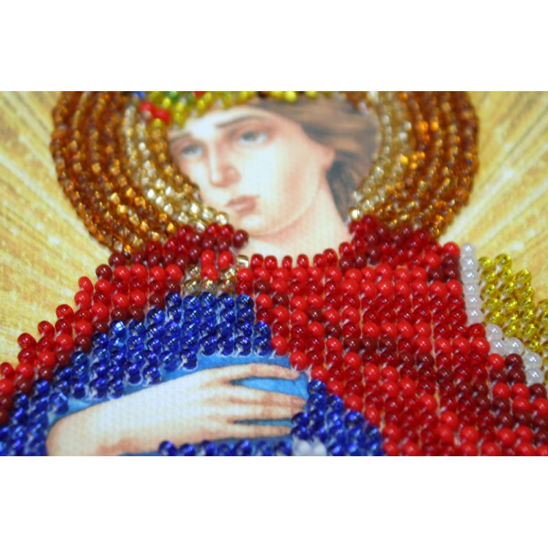 Mini Icon Bead Embroidery Kit on Art Canvas "St. David"