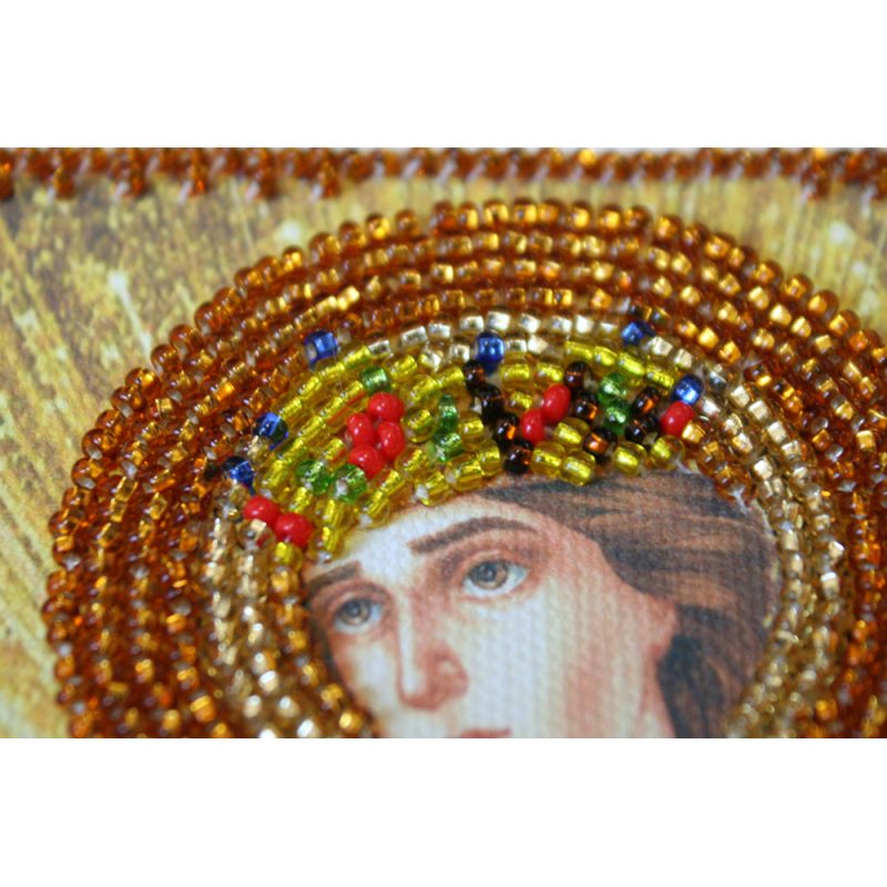 Mini Icon Bead Embroidery Kit on Art Canvas "St. David"