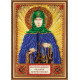 Mini Icon Bead Embroidery Kit on Art Canvas "St. Eudocia"