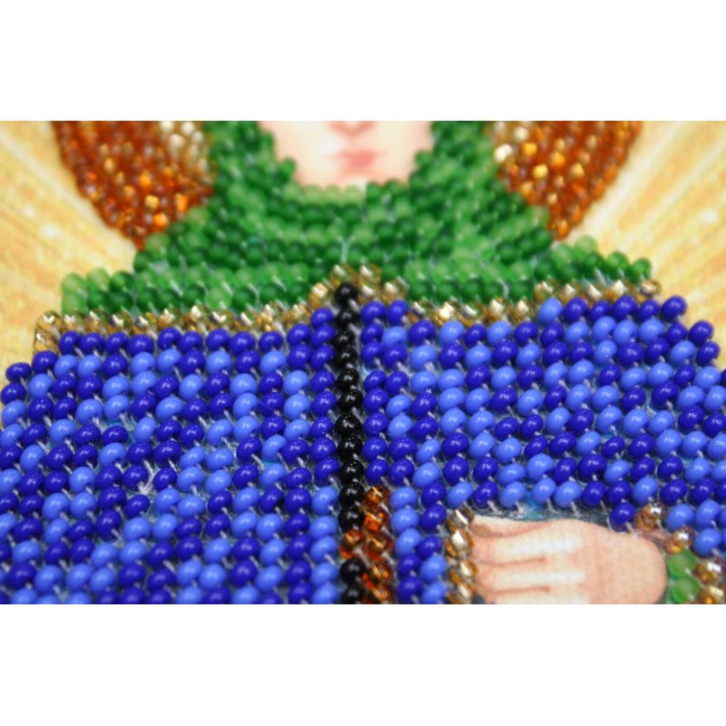Mini Icon Bead Embroidery Kit on Art Canvas "St. Eudocia"