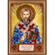 Mini Icon Bead Embroidery Kit on Art Canvas "St. Savely"