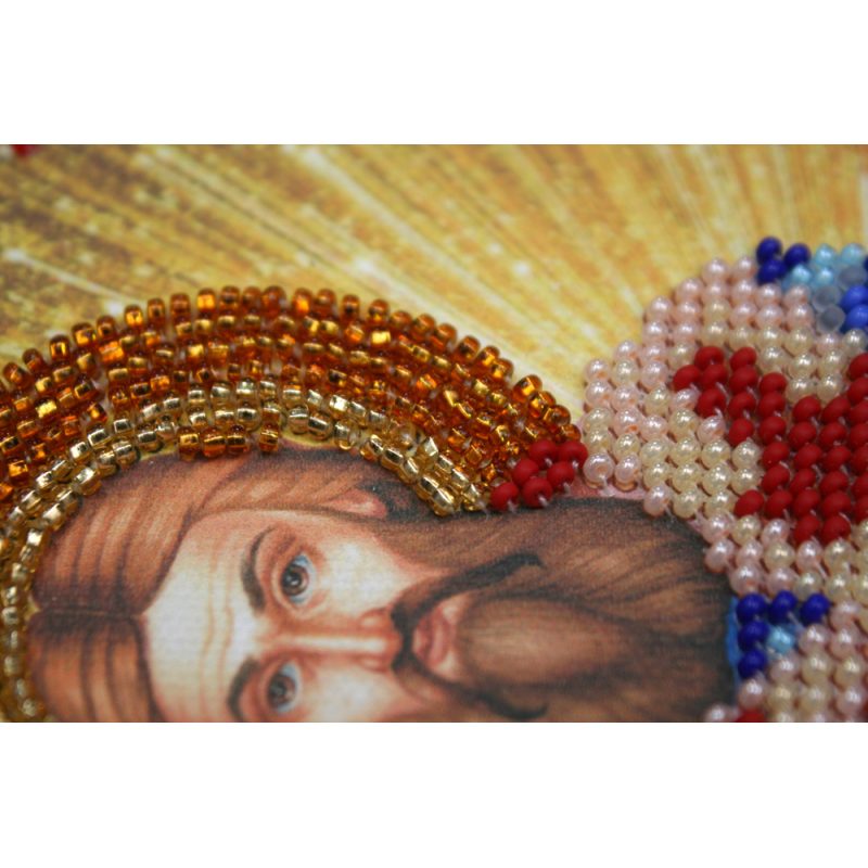 Mini Icon Bead Embroidery Kit on Art Canvas "St. Savely"