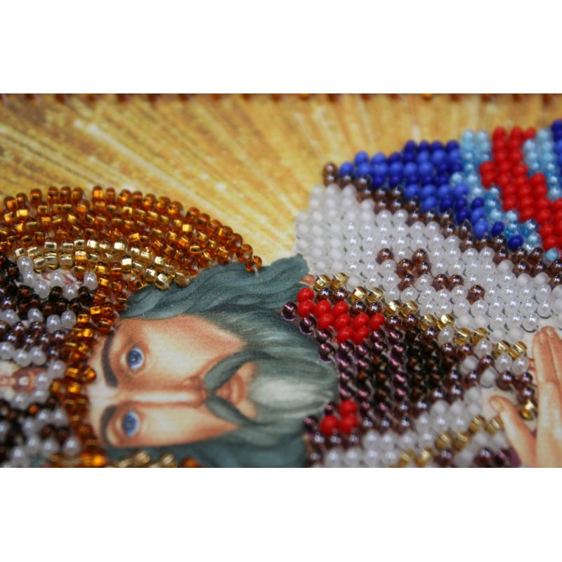 Mini Icon Bead Embroidery Kit on Art Canvas "St. Innokenty"