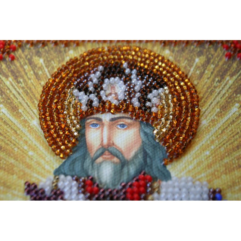 Mini Icon Bead Embroidery Kit on Art Canvas "St. Innokenty"