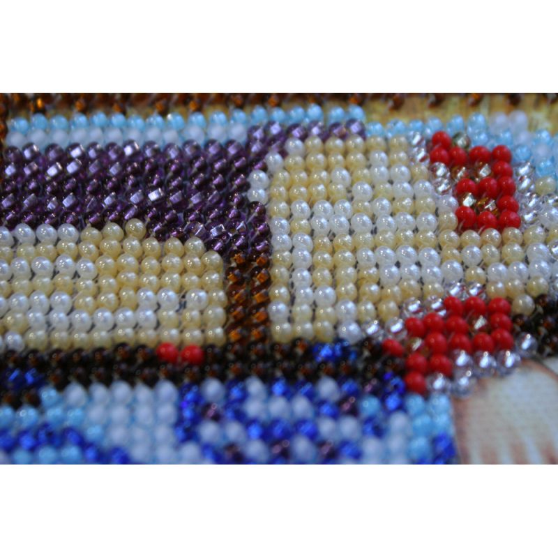 Mini Icon Bead Embroidery Kit on Art Canvas "St. Yaroslav"