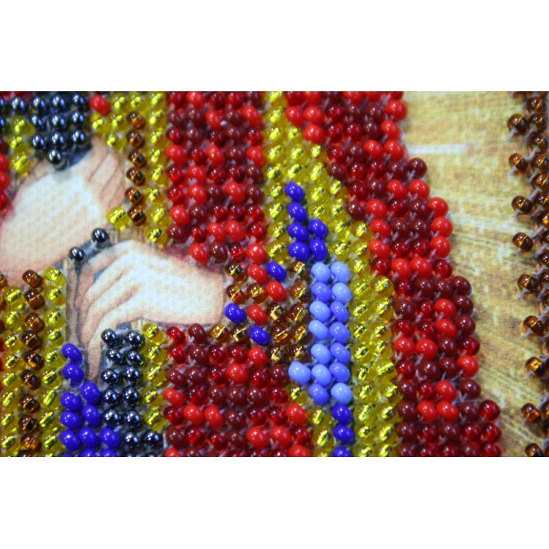 Mini Icon Bead Embroidery Kit on Art Canvas "St. Vsevolod"