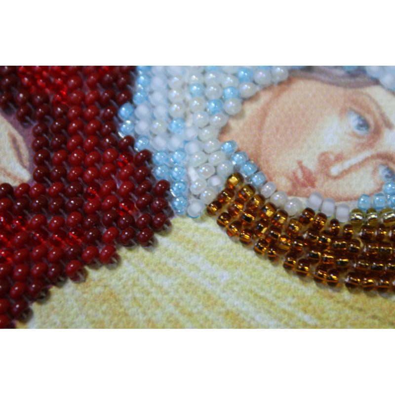 Mini Icon Bead Embroidery Kit on Art Canvas "St. Faina"