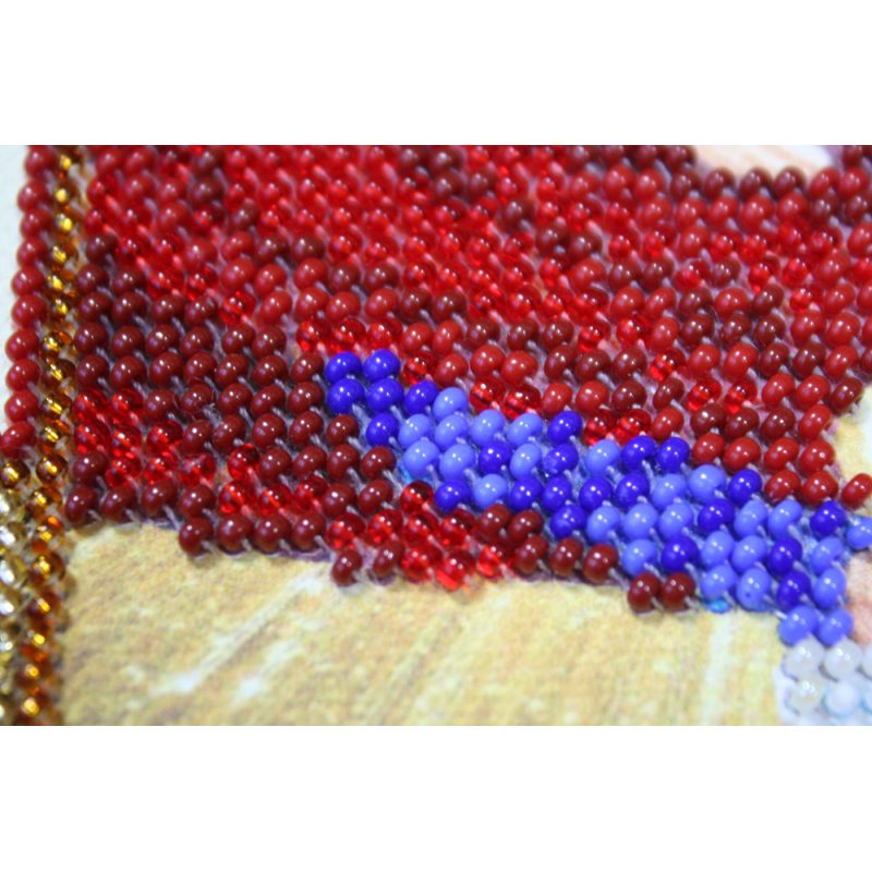 Mini Icon Bead Embroidery Kit on Art Canvas "St. Faina"