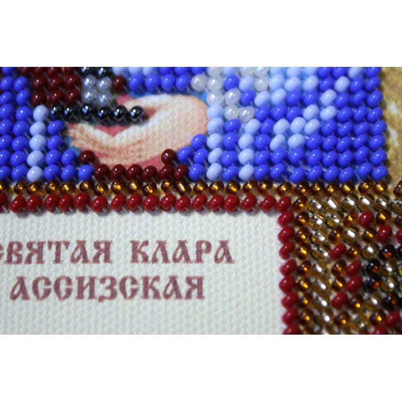 Набір-міні для вишивання бісером іменної ікони "Свята Клара"