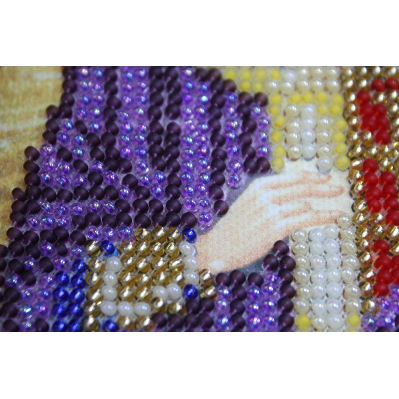 Mini Icon Bead Embroidery Kit on Art Canvas "St.Athanasius"