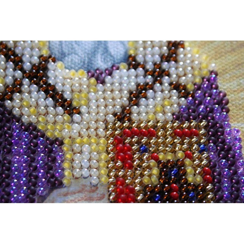 Mini Icon Bead Embroidery Kit on Art Canvas "St.Athanasius"