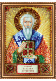 Mini Icon Bead Embroidery Kit on Art Canvas "St.Ignatius"