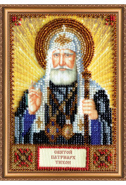 Mini Icon Bead Embroidery Kit on Art Canvas "St.Tikhon"