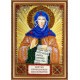 Mini Icon Bead Embroidery Kit on Art Canvas "St. Pauline"