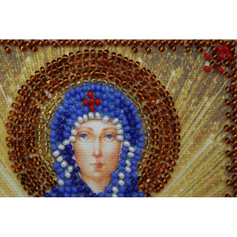 Mini Icon Bead Embroidery Kit on Art Canvas "St. Pauline"
