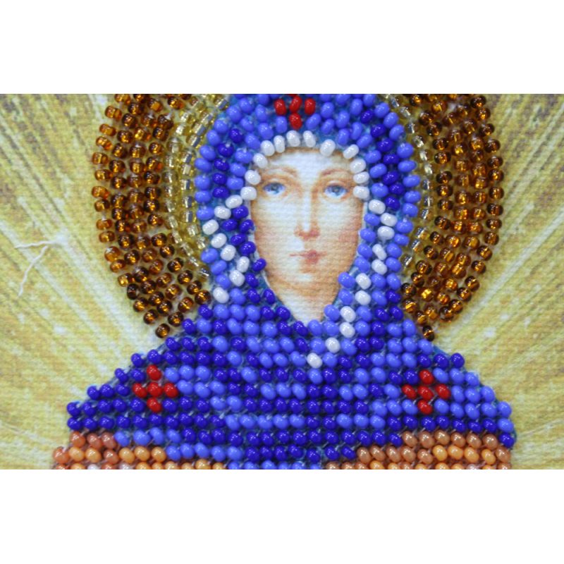 Mini Icon Bead Embroidery Kit on Art Canvas "St. Pauline"