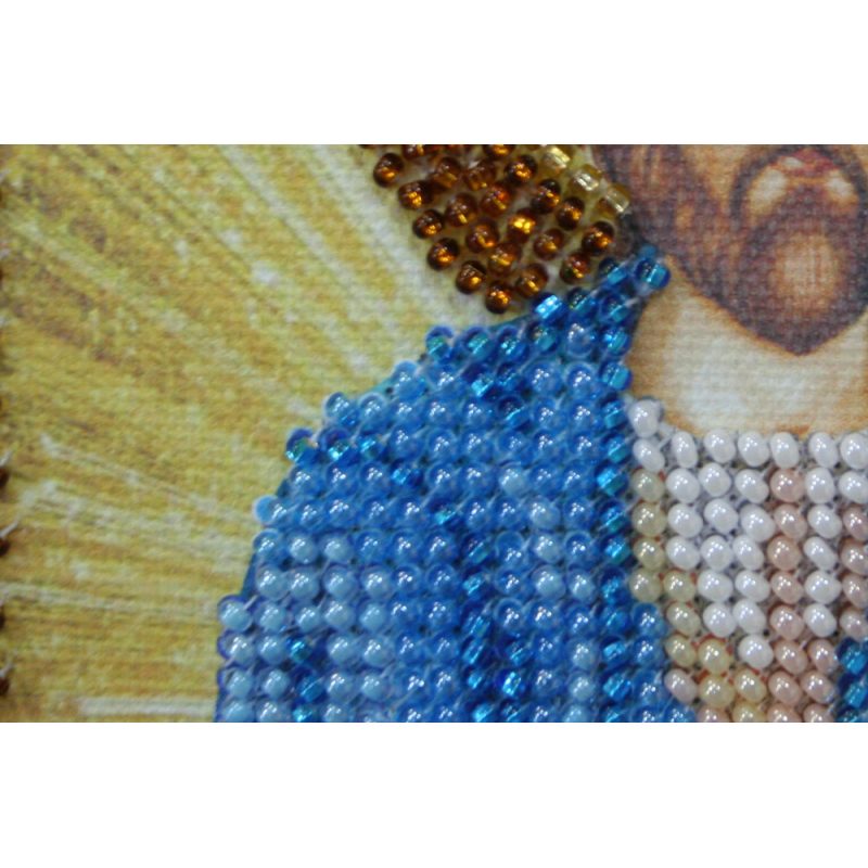 Mini Icon Bead Embroidery Kit on Art Canvas "St. Symeon"