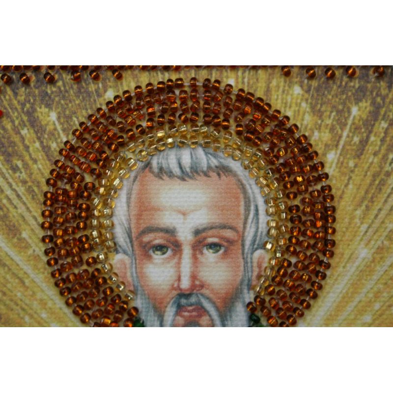 Mini Icon Bead Embroidery Kit on Art Canvas "St. Stephen"