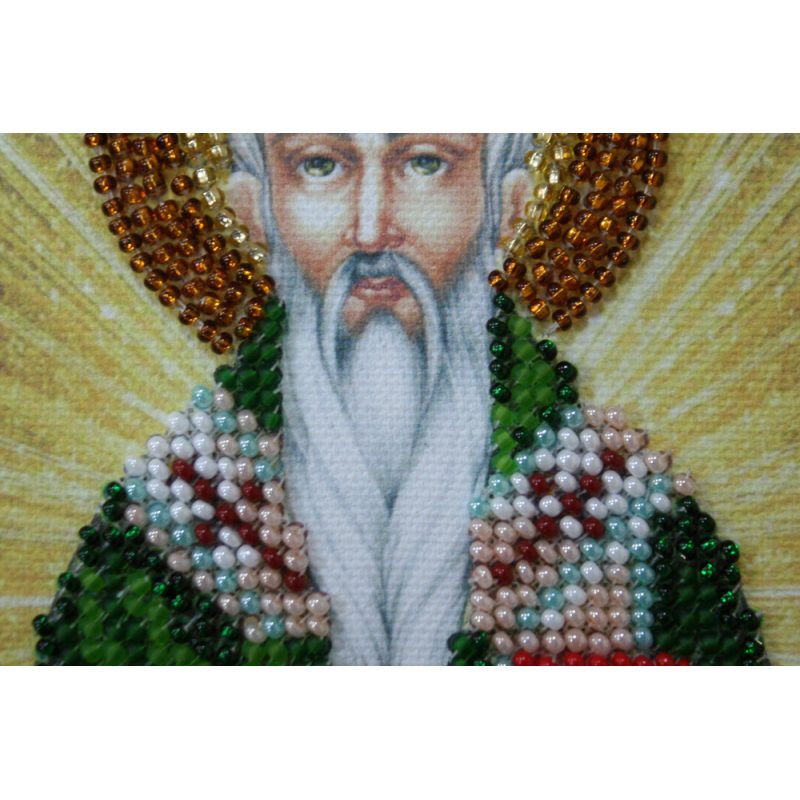 Mini Icon Bead Embroidery Kit on Art Canvas "St. Stephen"