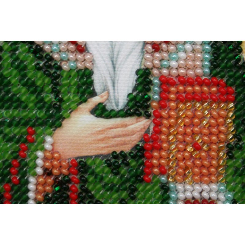 Mini Icon Bead Embroidery Kit on Art Canvas "St. Stephen"