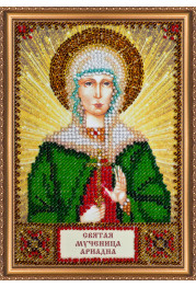 Mini Icon Bead Embroidery Kit on Art Canvas "St. Ariadne"