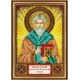 Mini Icon Bead Embroidery Kit on Art Canvas "St. Tarasius (Taras)"