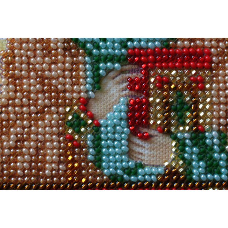 Mini Icon Bead Embroidery Kit on Art Canvas "St. Tarasius (Taras)"