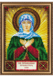 Mini Icon Bead Embroidery Kit on Art Canvas "St. Liya"