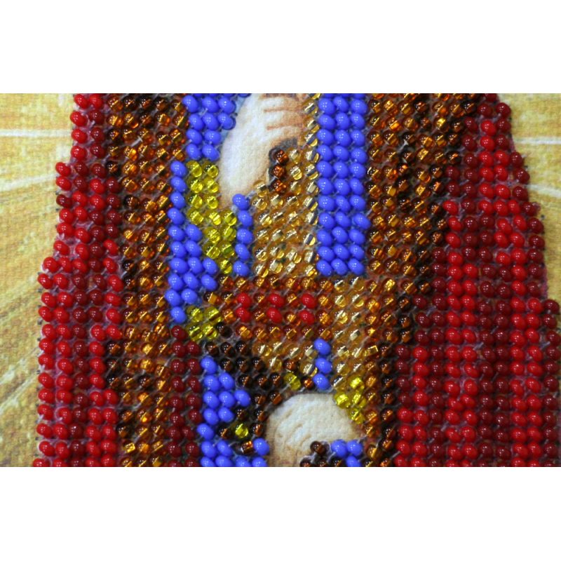 Mini Icon Bead Embroidery Kit on Art Canvas "St. Svyatoslav"