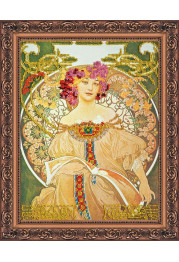 Bead Embroidery Kit on Art Canvas "Lubava"