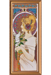 Bead Embroidery Kit on Art Canvas "Chantal"