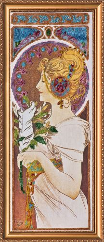 Bead Embroidery Kit on Art Canvas "Chantal"