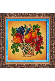 Bead Embroidery Kit on Art Canvas "Fruit"