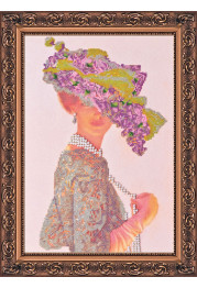 Bead Embroidery Kit on Art Canvas "Elizabeth"